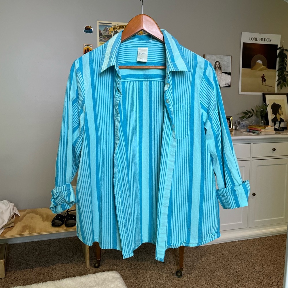 Blue Striped Button Down